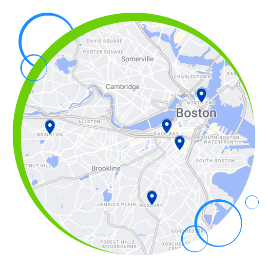 Greater Boston service area map